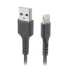 Kabelis MFi sertificēts USB-A - iPhone Lightning 1m - melns