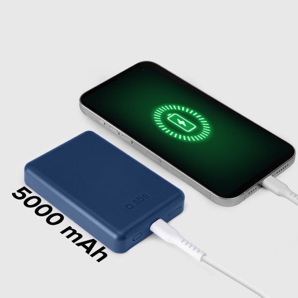 Powerbank 5000mAh MagSafe - zils