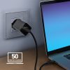 GaN tīkla lādētājs ar barošanas bloku 65 W - melns