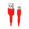 Kabelis USB-A - USB-C 1,5 m - sarkans