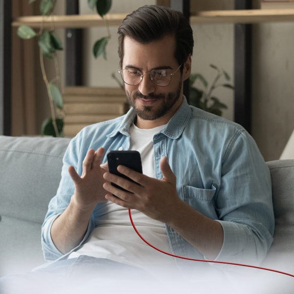 USB-C 60W 1,5 m pīts kabelis - sarkans