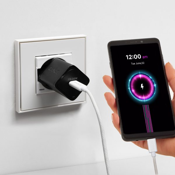 USB-C 60W 1,5 m pīts kabelis - pelēks