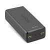 Powerbank 30000mAh USB-C USB-A - melns