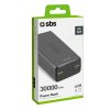 Powerbank 30000mAh USB-C USB-A - melns