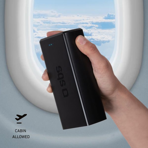 Powerbank 30000mAh USB-C USB-A - melns