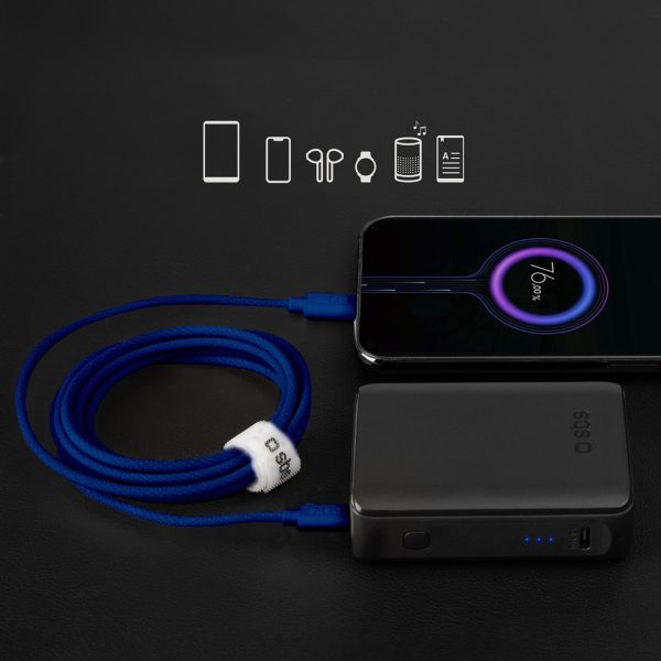 Pīts USB-C kabelis - USB-C 60W 1.5m - Zils