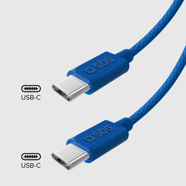 Pīts USB-C kabelis - USB-C 60W 1.5m - Zils