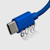 Pīts USB-C kabelis - USB-C 60W 1.5m - Zils