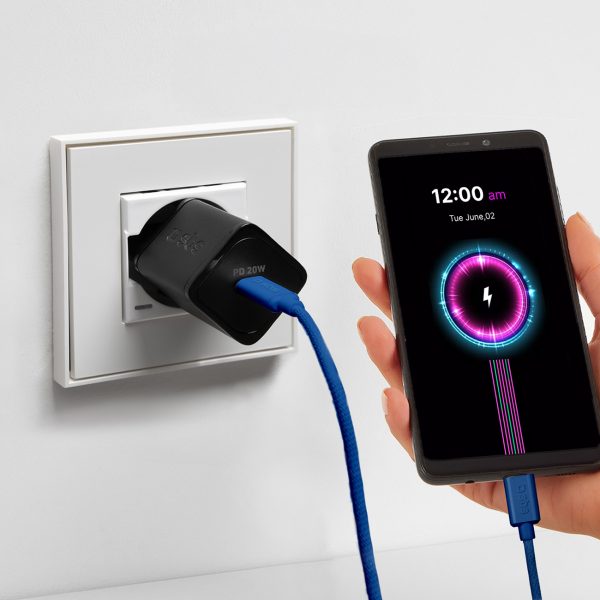Pīts USB-C kabelis - USB-C 60W 1.5m - Zils