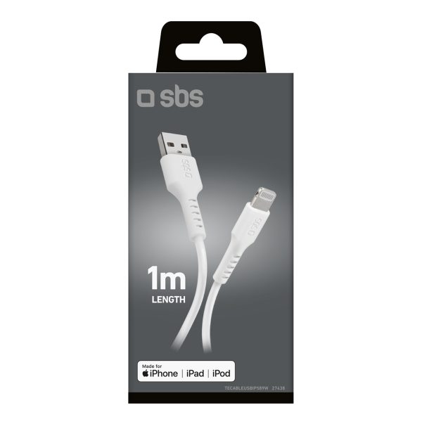 Kabelis USB-A - iPhone Lightning - Balts