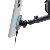 Teleskopisks viedtālruņa turētājs ar MagSafe bezvadu lādētāju vējstiklam un dēlim - melns