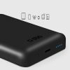 5000mAh bezvadu pārnēsājamais akumulators ar USB-C un MagSafe adapteriem - melns