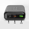 Powerbank 20000mAh PD USB-C USB-A Micro USB 20W - melns