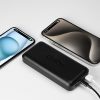 Powerbank 20000mAh PD USB-C USB-A Micro USB 20W - melns