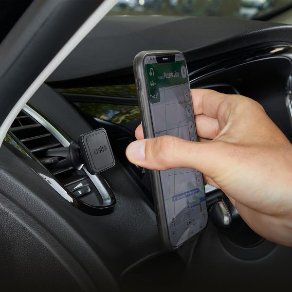 Magnētiskais automašīnas viedtālruņa turētājs gaisa atverei - melns