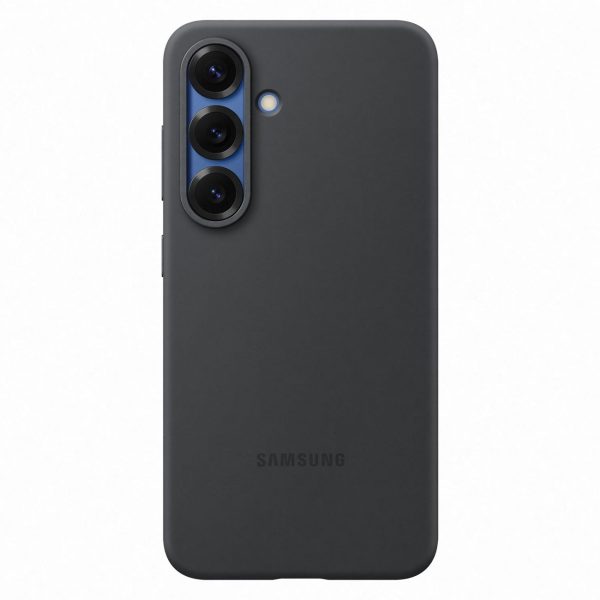 Samsung silikona maciņš priekš Samsung Galaxy S25 - melns