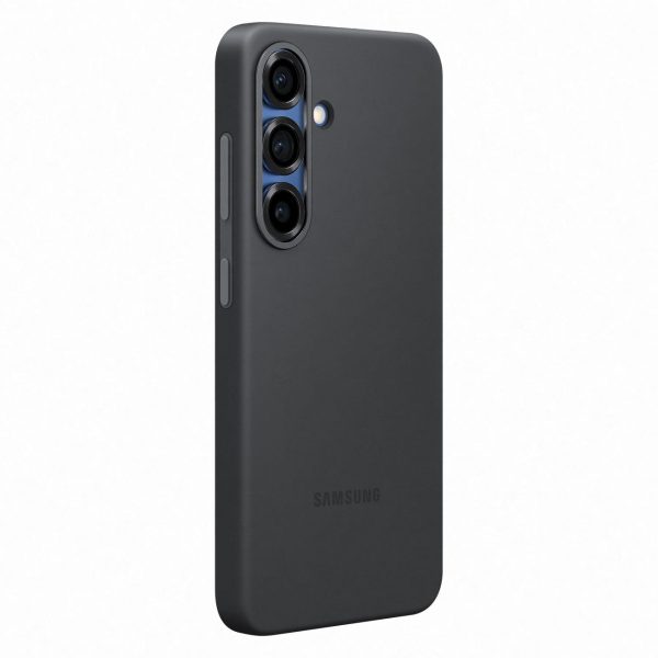 Samsung silikona maciņš priekš Samsung Galaxy S25 - melns