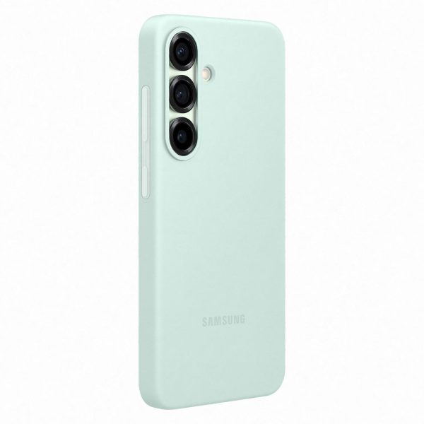 Samsung silikona maciņš Samsung Galaxy S25 tālrunim - piparmētru krāsā