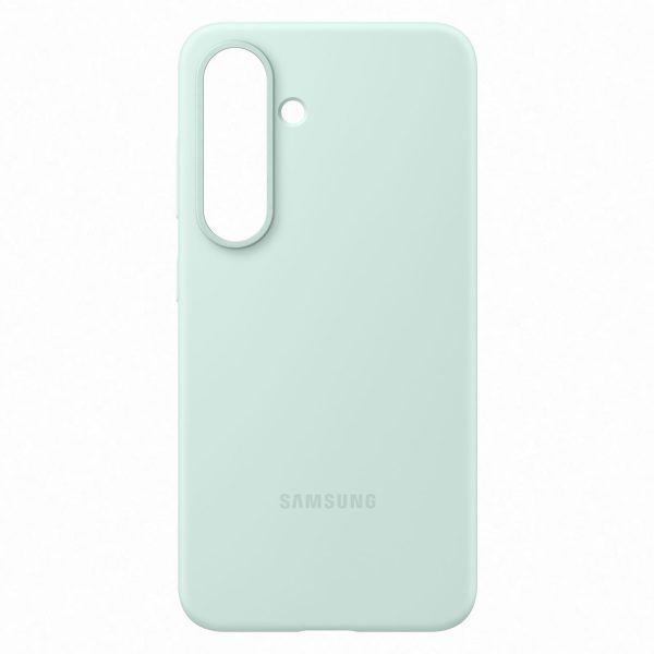 Samsung silikona maciņš Samsung Galaxy S25 tālrunim - piparmētru krāsā