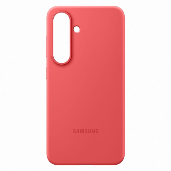 Samsung silikona maciņš Samsung Galaxy S25 tālrunim - sarkans