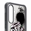 Samsung Flipsuit maciņš, izturīgs silikona aizmugures maks, Samsung Galaxy S25 tālrunim - melns