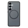 Spigen Capella MagFit silikona aizmugurējais maks-apvalks Samsung Galaxy S25 tālrunim - melns