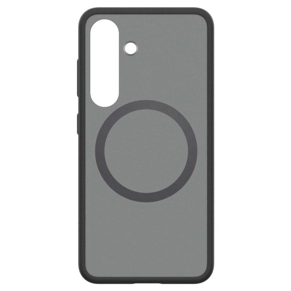 Spigen Capella MagFit silikona aizmugurējais maks-apvalks Samsung Galaxy S25 tālrunim - melns