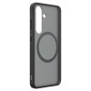 Spigen Capella MagFit silikona aizmugurējais maks-apvalks Samsung Galaxy S25 tālrunim - melns