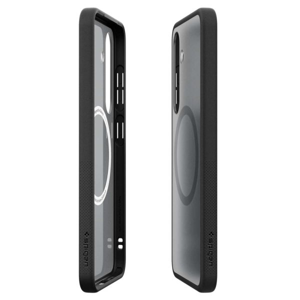 Spigen Capella MagFit silikona aizmugurējais maks-apvalks Samsung Galaxy S25 tālrunim - melns