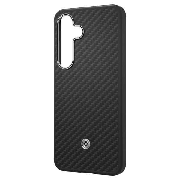 Spigen Enzo Aramid MagFit silikona maciņš Samsung Galaxy S25 tālrunim - melns