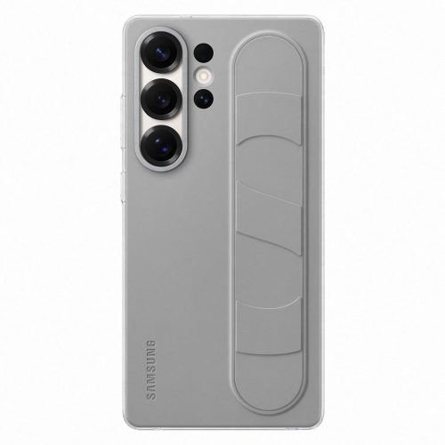 Samsung vertikāli stāvošs maciņš ar rokturi un statīvu priekš Samsung Galaxy S25 Ultra - pelēks