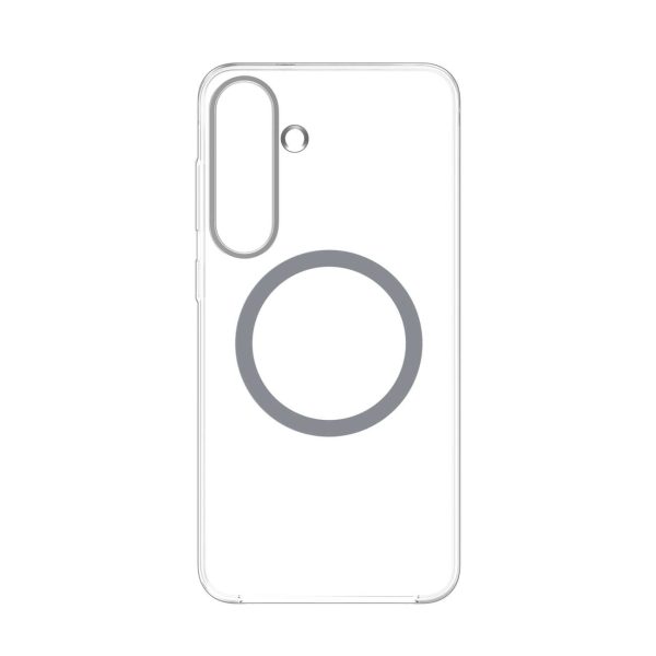 Samsung caurspīdīgs magnētiskais maciņš ar magnētisku gredzenu priekš Samsung Galaxy S25+ - caurspīdīgs