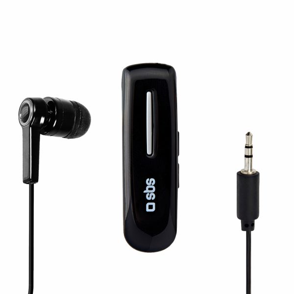 Bezvadu Bluetooth austiņas ar klipsi - melnas