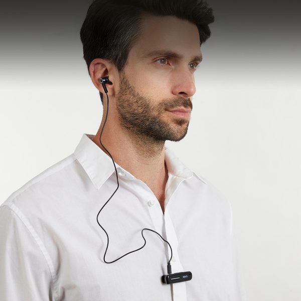 Bezvadu Bluetooth austiņas ar klipsi - melnas
