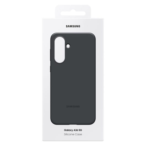 Samsung izturīgs silikona maciņš Samsung Galaxy A36 5G tālrunim - melns
