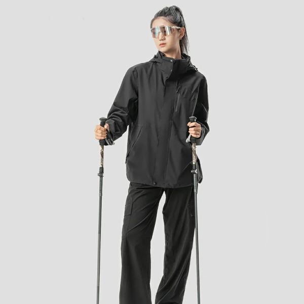 Nūjošanas trekinga nūjas, alumīnija, 110–130 cm – brūnas