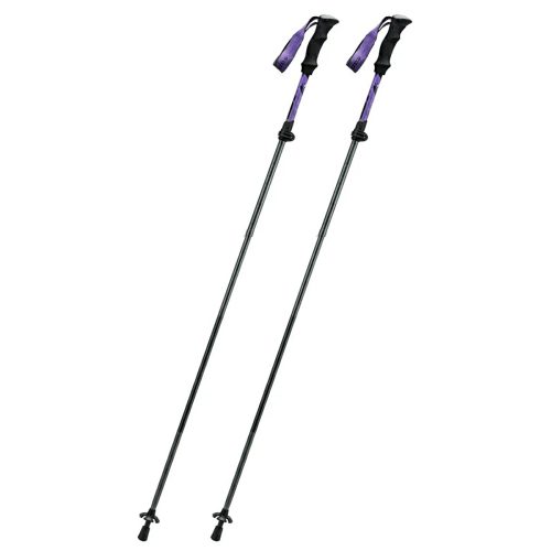Nūjošanas alumīnija trekinga nūjas 110 - 130 cm - violetas