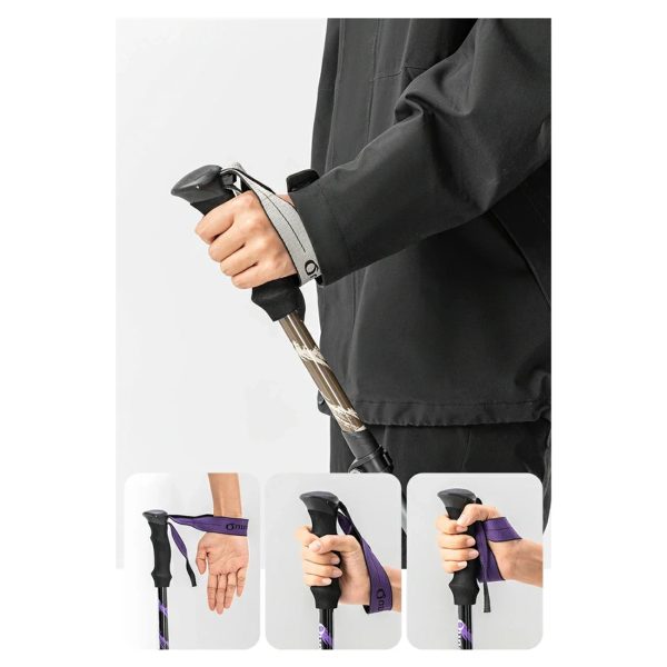 Nūjošanas alumīnija trekinga nūjas 110 - 130 cm - violetas