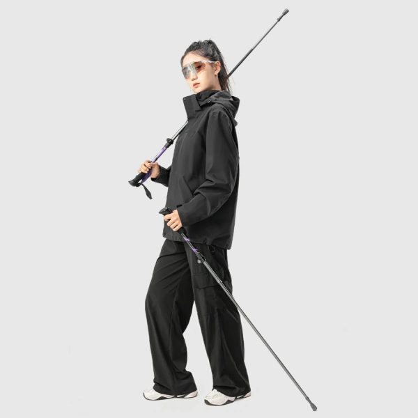 Nūjošanas alumīnija trekinga nūjas 110 - 130 cm - violetas