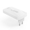 Salokāms GaN USB-C USB-A 65W sienas lādētājs - balts