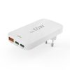 Salokāms GaN USB-C USB-A 65W sienas lādētājs - balts