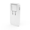 Salokāms GaN USB-C USB-A 65W sienas lādētājs - balts