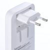 Salokāms GaN USB-C USB-A 65W sienas lādētājs - balts