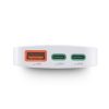 Salokāms GaN USB-C USB-A 65W sienas lādētājs - balts