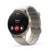 Hama 8900 GPS AMOLED 1.32" viedpulkstenis ar bēšu silikona siksniņu - zelta