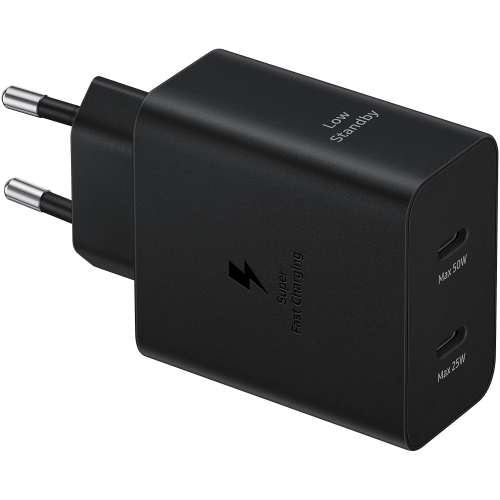 Samsung USB-C 50W sienas lādētājs ar USB-C kabeli - melns