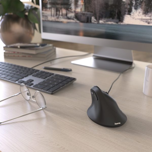 Vadu pele EMC-500 ergonomiska vertikāla - melna