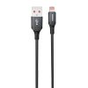 Kabelis USB-A - iPhone Lightning pinums 3A 30W 1.2m - melns