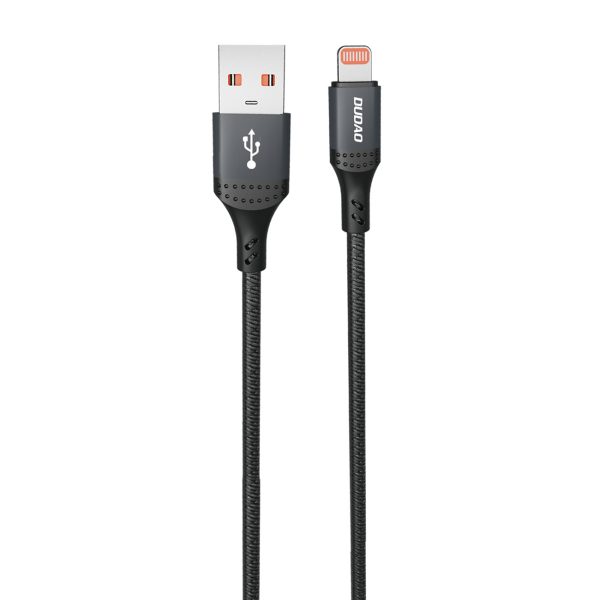 Kabelis USB-A - iPhone Lightning pinums 3A 30W 1.2m - melns