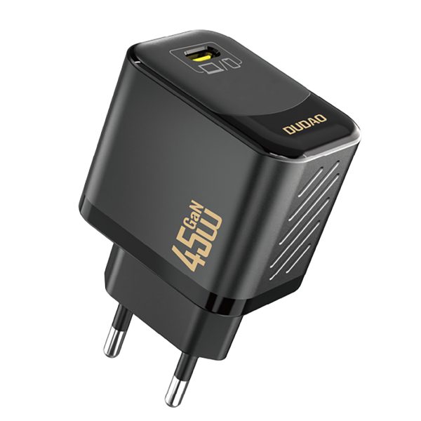 A28 GaN USB-C 45W sienas lādētājs - melns